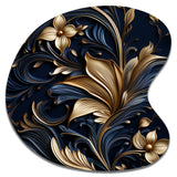 Opulent Allure Deep Navy - Asymmetric Metal Wall Art