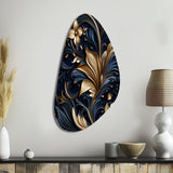 Opulent Allure Deep Navy - Asymmetric Metal Wall Art