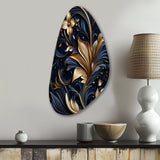 Opulent Allure Deep Navy - Asymmetric Metal Wall Art