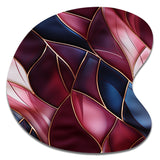 Radiant Glamour Deep Burgundy Marlbe - Asymmetric Metal Wall Art