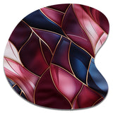 Radiant Glamour Deep Burgundy Marlbe - Asymmetric Metal Wall Art