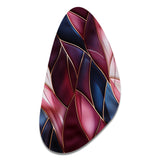 Radiant Glamour Deep Burgundy Marlbe - Asymmetric Metal Wall Art