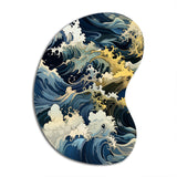 Hokusai  Japanese Waves Pattern - Asymmetric Metal Wall Art