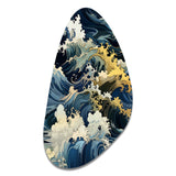 Hokusai  Japanese Waves Pattern - Asymmetric Metal Wall Art