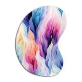 Colorful Watercolor Ikat Mirage - Asymmetric Metal Wall Art