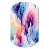 Colorful Watercolor Ikat Mirage - Asymmetric Metal Wall Art