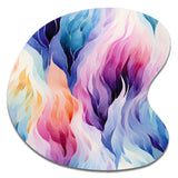 Colorful Watercolor Ikat Mirage - Asymmetric Metal Wall Art