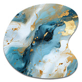 Gold Artistic Elegance Marble Grace - Asymmetric Metal Wall Art