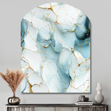 Oriental Elegance Marble Pattern - Asymmetric Metal Wall Art