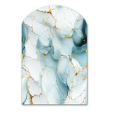 Oriental Elegance Marble Pattern - Asymmetric Metal Wall Art