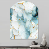 Oriental Elegance Marble Pattern - Asymmetric Metal Wall Art