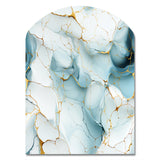 Oriental Elegance Marble Pattern - Asymmetric Metal Wall Art