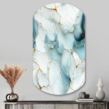 Oriental Elegance Marble Pattern - Asymmetric Metal Wall Art