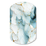 Oriental Elegance Marble Pattern - Asymmetric Metal Wall Art