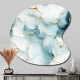 Oriental Elegance Marble Pattern - Asymmetric Metal Wall Art