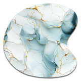 Oriental Elegance Marble Pattern - Asymmetric Metal Wall Art