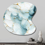 Oriental Elegance Marble Pattern - Asymmetric Metal Wall Art