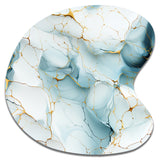 Oriental Elegance Marble Pattern - Asymmetric Metal Wall Art