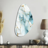 Oriental Elegance Marble Pattern - Asymmetric Metal Wall Art