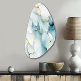 Oriental Elegance Marble Pattern - Asymmetric Metal Wall Art