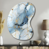 Serene Elegance Marble Pattern - Asymmetric Metal Wall Art