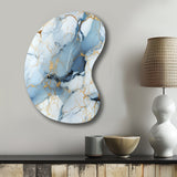 Serene Elegance Marble Pattern - Asymmetric Metal Wall Art