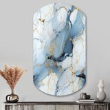 Serene Elegance Marble Pattern - Asymmetric Metal Wall Art