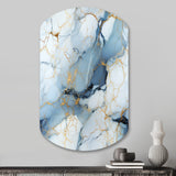 Serene Elegance Marble Pattern - Asymmetric Metal Wall Art