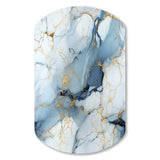 Serene Elegance Marble Pattern - Asymmetric Metal Wall Art