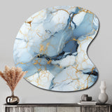 Serene Elegance Marble Pattern - Asymmetric Metal Wall Art