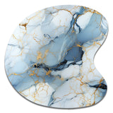 Serene Elegance Marble Pattern - Asymmetric Metal Wall Art