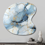 Serene Elegance Marble Pattern - Asymmetric Metal Wall Art