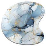 Serene Elegance Marble Pattern - Asymmetric Metal Wall Art