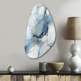 Serene Elegance Marble Pattern - Asymmetric Metal Wall Art