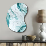 Lgith Green Zen Marble Harmony Channel - Asymmetric Metal Wall Art