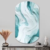 Lgith Green Zen Marble Harmony Channel - Asymmetric Metal Wall Art