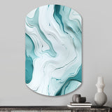 Lgith Green Zen Marble Harmony Channel - Asymmetric Metal Wall Art