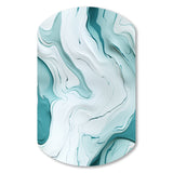 Lgith Green Zen Marble Harmony Channel - Asymmetric Metal Wall Art