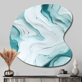 Lgith Green Zen Marble Harmony Channel - Asymmetric Metal Wall Art