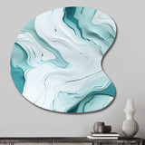 Lgith Green Zen Marble Harmony Channel - Asymmetric Metal Wall Art