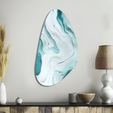 Lgith Green Zen Marble Harmony Channel - Asymmetric Metal Wall Art