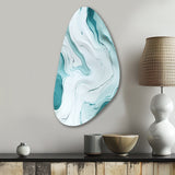 Lgith Green Zen Marble Harmony Channel - Asymmetric Metal Wall Art