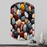 Timeless Meditation Stone Pattern - Asymmetric Metal Wall Art