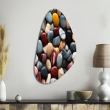 Timeless Meditation Stone Pattern - Asymmetric Metal Wall Art