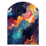 Cosmic Illusion Moody Patterns - Asymmetric Metal Wall Art