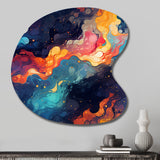 Cosmic Illusion Moody Patterns - Asymmetric Metal Wall Art