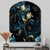 Darkened Reflections Moody Patterns - Asymmetric Metal Wall Art