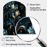 Darkened Reflections Moody Patterns - Asymmetric Metal Wall Art