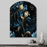 Darkened Reflections Moody Patterns - Asymmetric Metal Wall Art