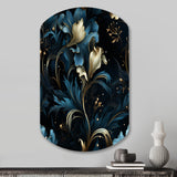 Darkened Reflections Moody Patterns - Asymmetric Metal Wall Art